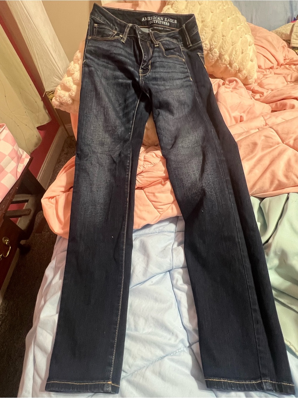 American Eagle Outfitters Dark Blue Stretch Skinny Jeans Size 2